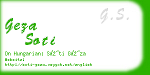 geza soti business card